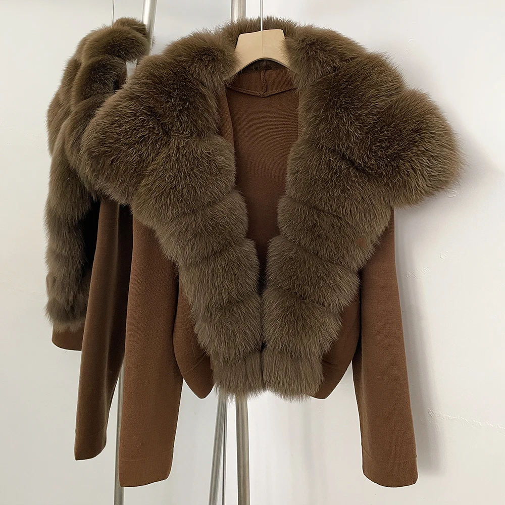 

Трикотаж, женский вязаный кардиган с длинными рукавами, женский свитер, вязаная куртка с мехом и манжетами, вязаный топ, короткий свитер