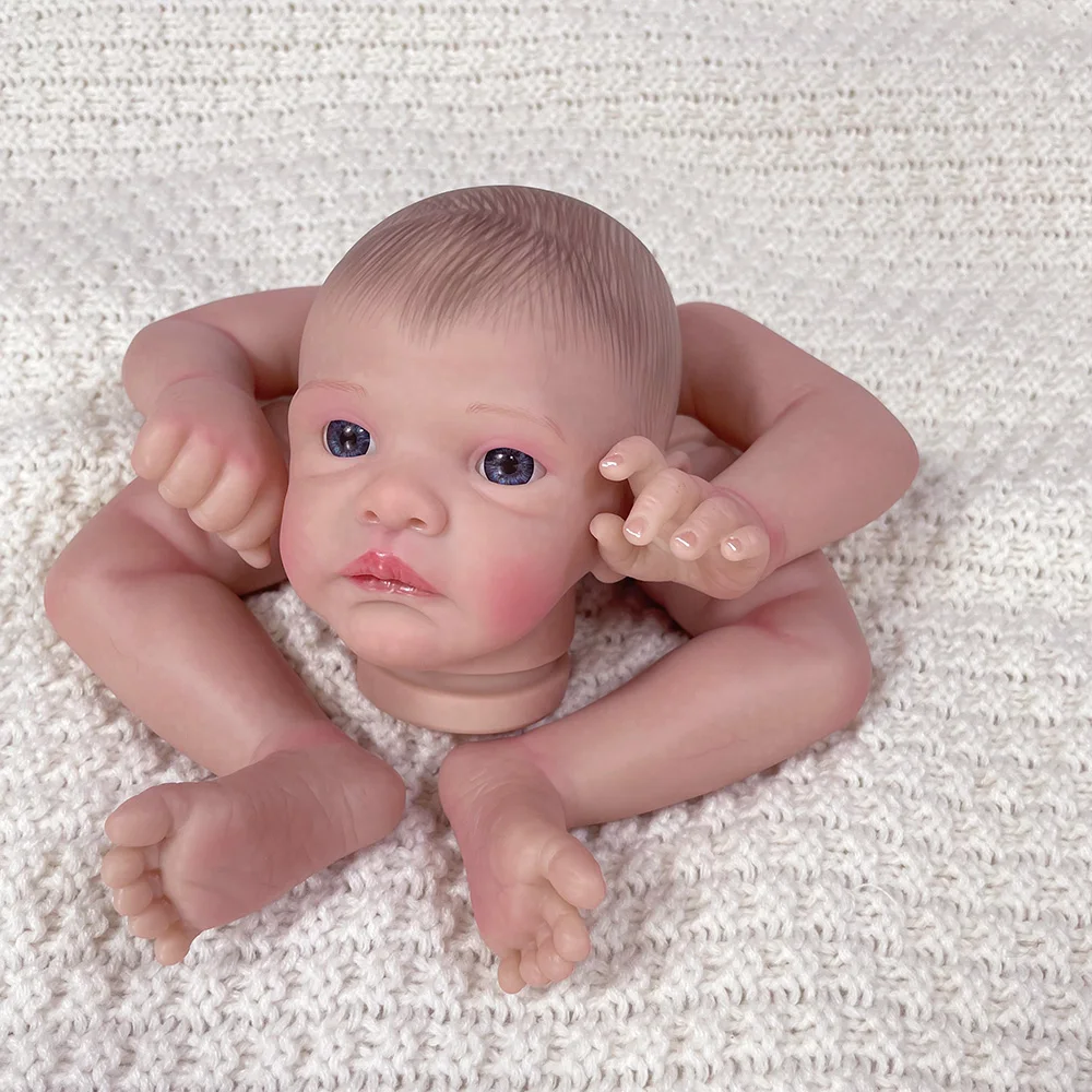 Kit bambola rinata Henley da 16 pollici con nuovo volto, parti di bambola non finite dipinte, regalo giocattolo fai da te per neonato realistico per ragazze