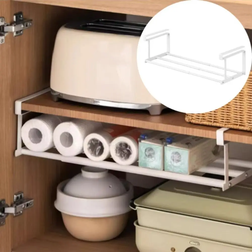 Space Saving Metal Shoe Rack Extendable Adjustable Hanging Storage Rack Layered Shelf No Drill Shoe Rack Bathroom Storage