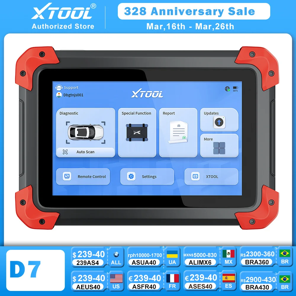 2025 XTOOL D7 Car Diagnostic Tools Bidirectional Control CAN FD ECU Coding All System Diagnostics 36 Resets Automotivo Scanner