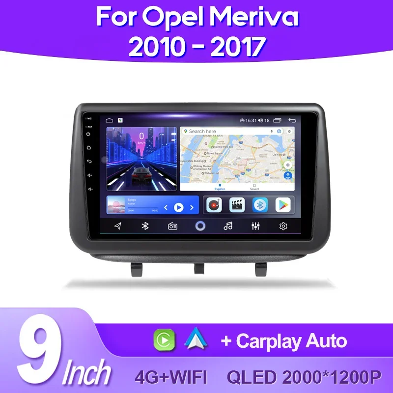 

QSZN Car Radio For Opel Meriva B 2010 - 2017 2K QLED Android 13 Multimedia Video Player AI Voice CarPlay GPS 4G Head Unit Stereo