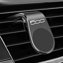 Car Magnetic Phone Holder Air Vent Clip Mount Rotation For Fiat 500 500C 2012 500X 500L Abarth 695 Stilo Styling Accessories