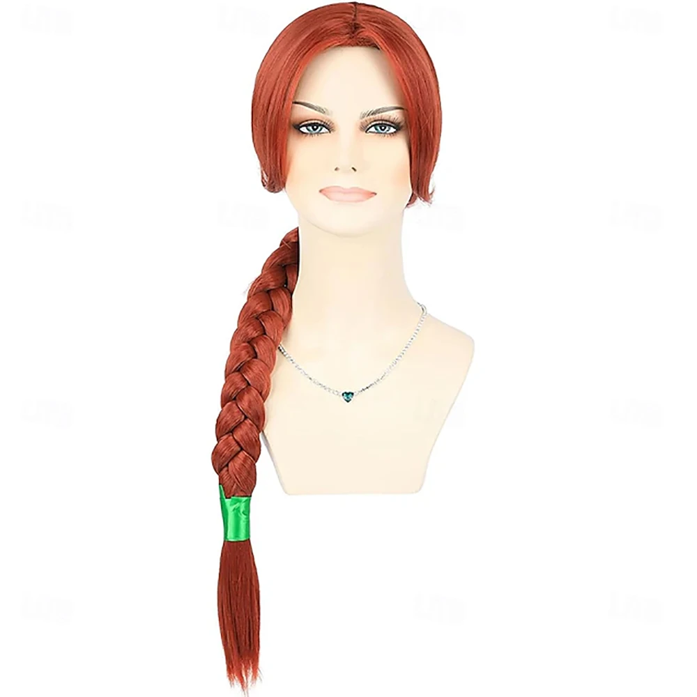 

HAIRJOY синтетические волосы красный оранжевый плетеный парик для женщин костюм принцессы Хэллоуин вечеринки фэнтези косплей парики