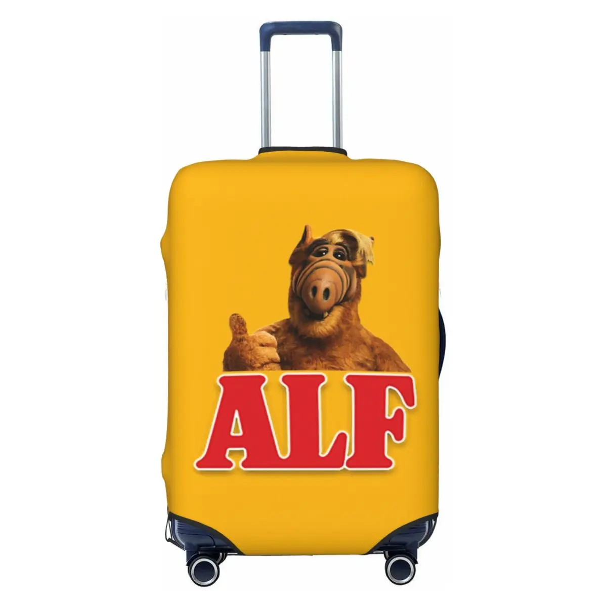 

Custom ALF Alien Life Form Luggage Cover Protector Funny Sci Fi TV Show Travel Suitcase Covers for 18-32 Inch