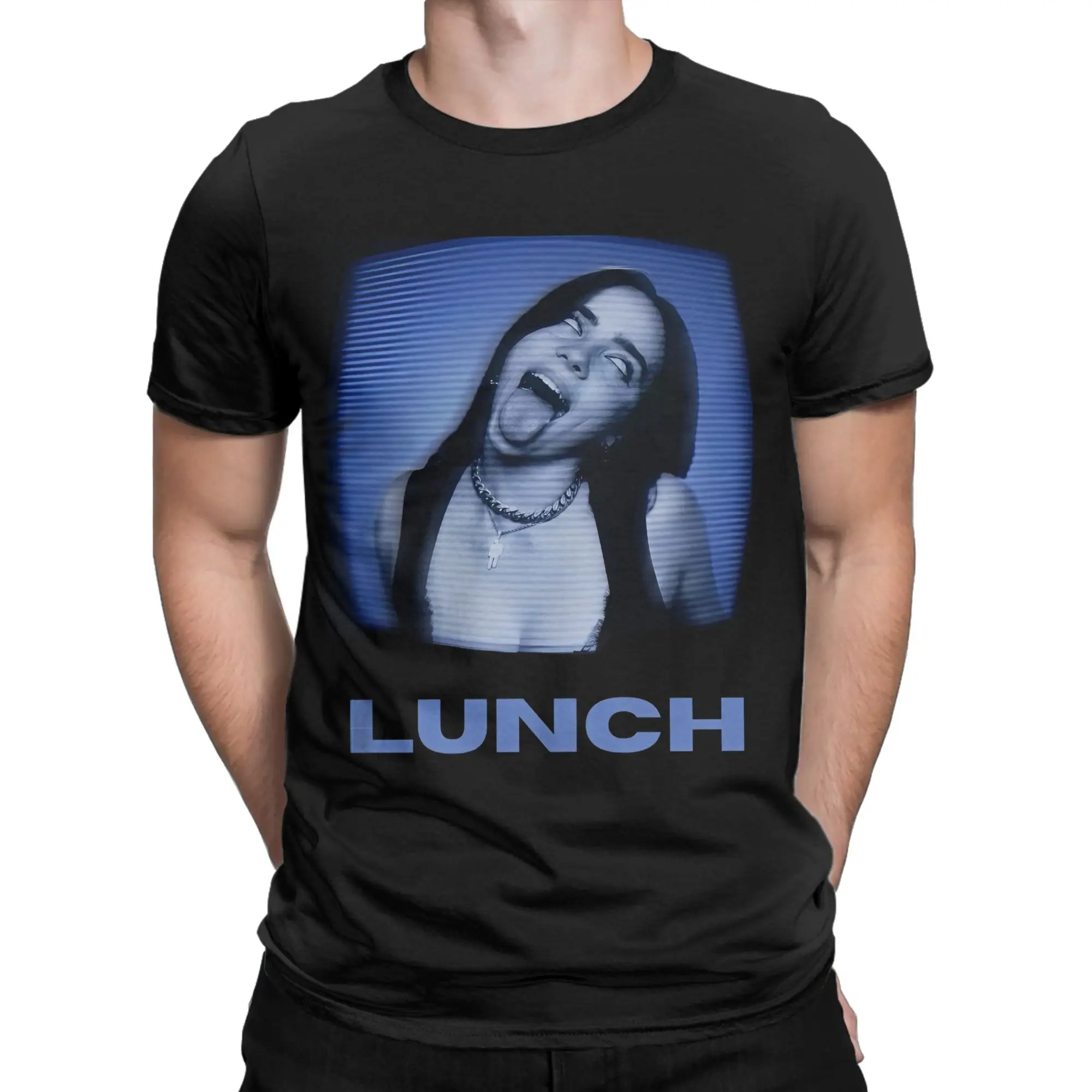 Lunch B-Billie-Girl E-eilish T Shirt Men Women 100% Cotton Casual T-Shirt Round Collar  Tee Shirt Short Sleeve Clothes Gift Idea