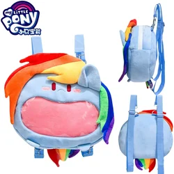My Little Pony Plush Backpack Cartoon Rainbow Dash Itabag Large-capacity Badge Storage Anime Peripherals Girls' Holiday Gifts