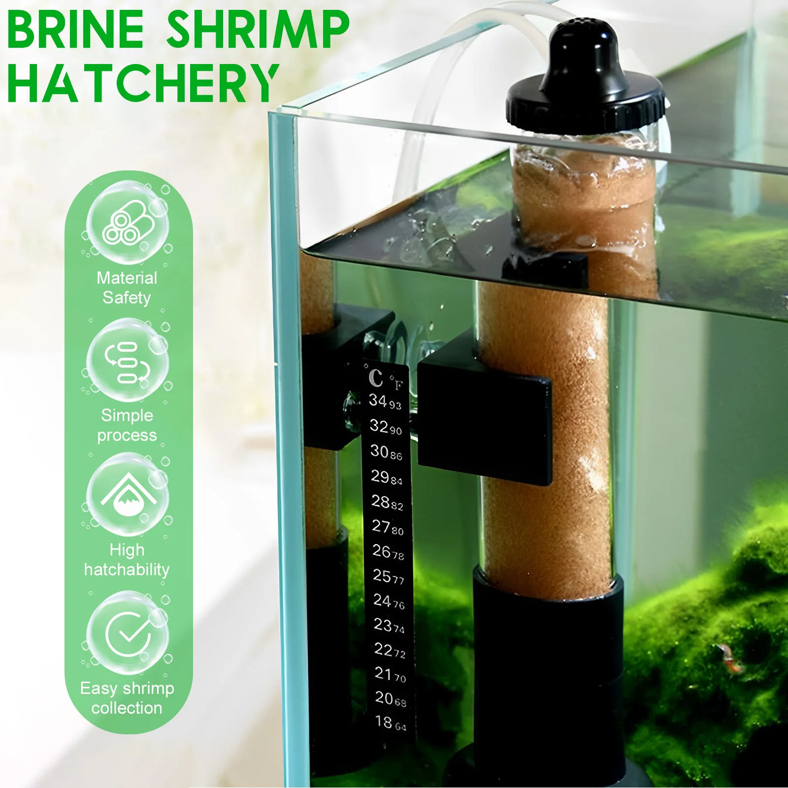 Brine Shrimp Incubator Kits Artemia Hatchery DIY Aquarium Fish Tank Professional Efficient Brine Shrimp Eggs Incubator Set