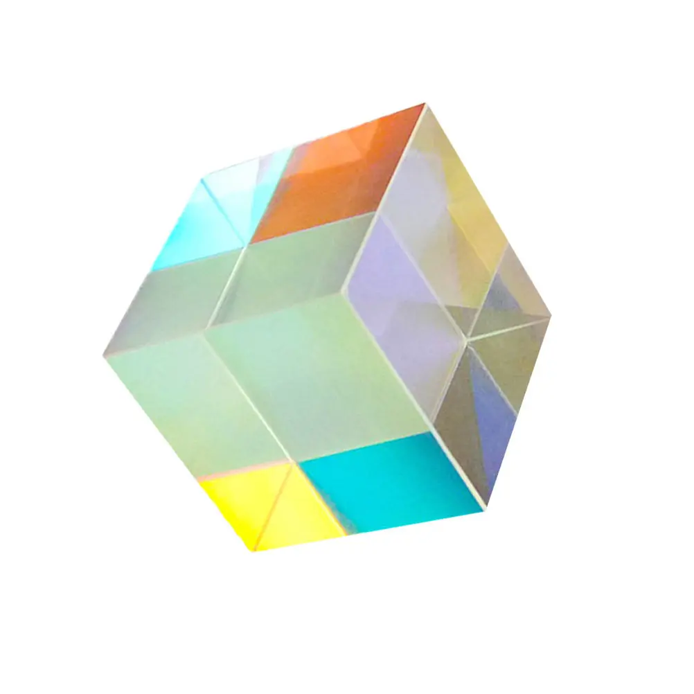 Optical Glass Cut Dispersion Prism 20x20x20mm Scientific Teaching Research Rgb Light Refraction Decoration