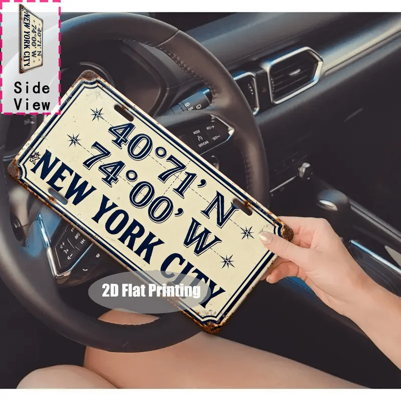 2D Flat, 2D Flat Printing, Outdoor Plaque& Wall Decoration, 1pc, Vintage Style 