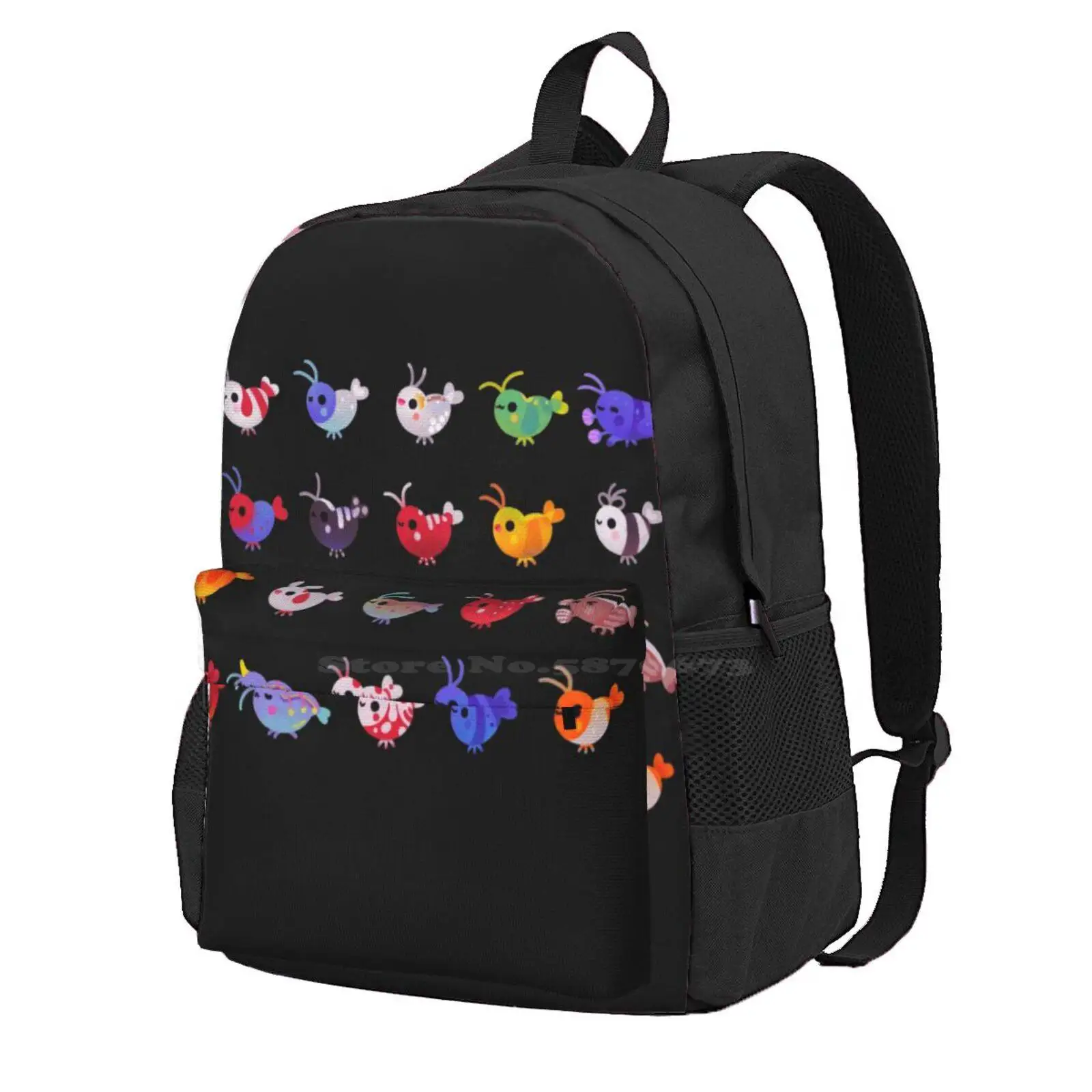 Freshwater Shrimp Hot Sale Schoolbag Backpack Fashion Bags Freshwater Shrimp Aquarium Cherry Shrimp Bee Shrimp Ghost Shrimp Red