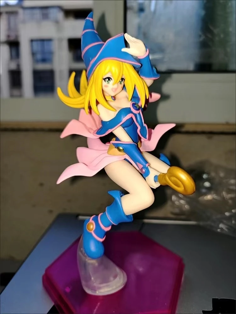 In Stock Yu Gi Oh Figuras Yugi Mutou Black Dark Magician Girl Yu-Gi-Oh! Anime Action Figure Statue Figurine Dolls Gifts Kid Toys