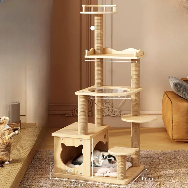 

For Climbing Accessories Cat Scrapers Tree Tower Board Space Saving High Cat Scrapers Shelf Rascadores De Gato Cat Supplies