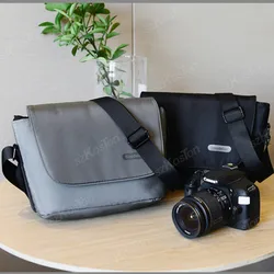 Bolso de hombro para hombre y mujer, bolsa de cámara resistente al agua, antigolpes, DSLR, SLR, bandolera para Canon, Nikon, Sony