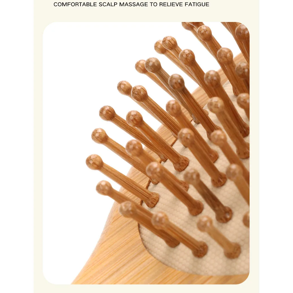 2024 Best Wood Air Cushion Comb Premium Wooden Bamboo Hair Brush Hair Growth hairbrush Prevent Hair Loss Comb Bamboo Comb