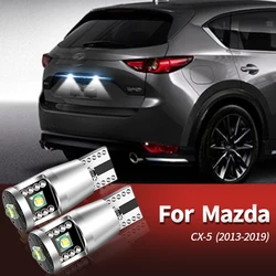 2pcs Canbus 12V White LED License Plate Light W5W T10 For Mazda CX-5 2013 2014-2019 Number License Plate Lamps Car Accessories
