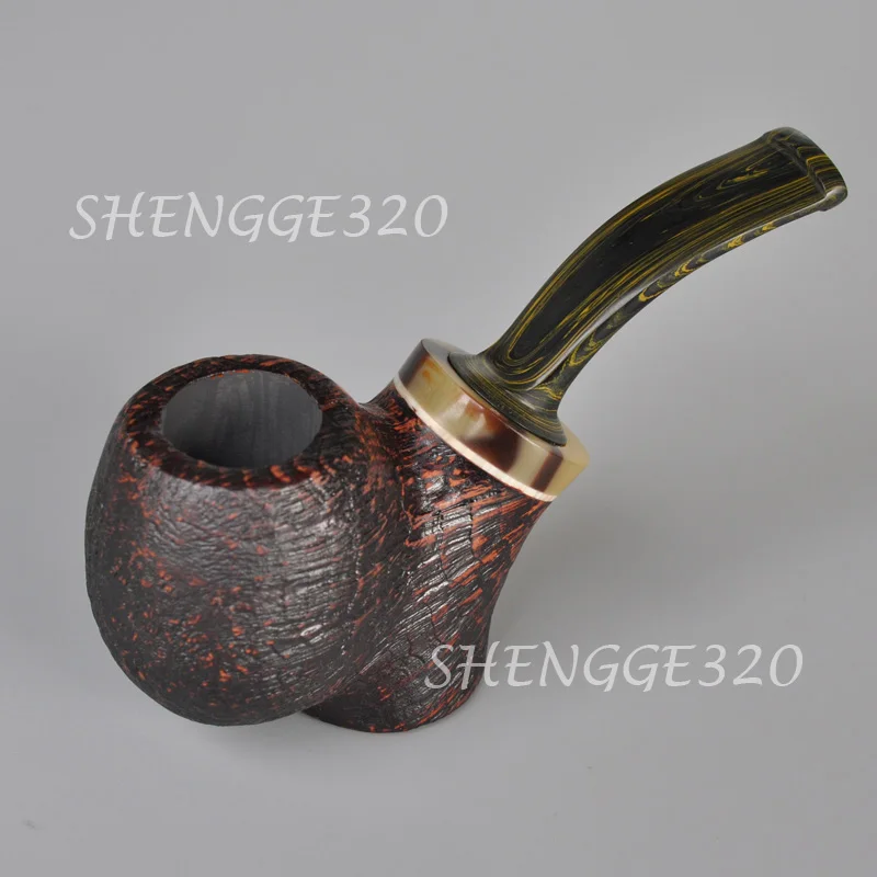 اليدوية براير الجذر خشبية جليسة التبغ الأنابيب البلياردو السلطانية الحرة نمط كمبرلاند قصيرة الجذعية تصفية مجانية #3