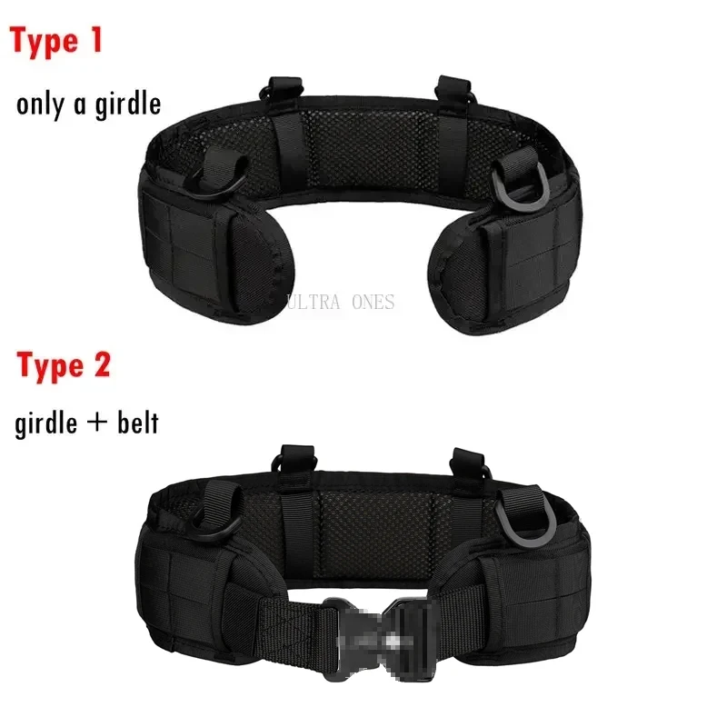 Tactical Padded Belt Airsoft Shooting Combat Molle Soft Belts Training Hunting Climbing Breathable Adjustbale Waistband