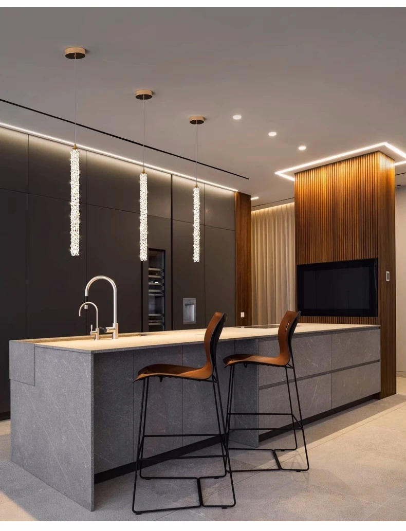 Bedside LED Luminaires Crystal Pendant Lights Sofa