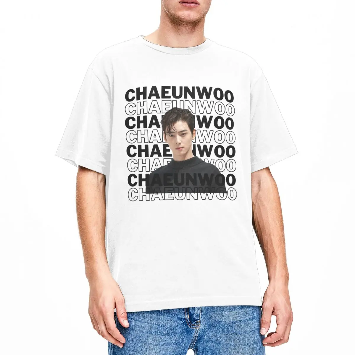 ASTRO Cha Eun Woo Korea T shirty Merch męskie damskie z czystej bawełny T-shirt w stylu Vintage ubrania z krótkim rękawem pomysł na prezent