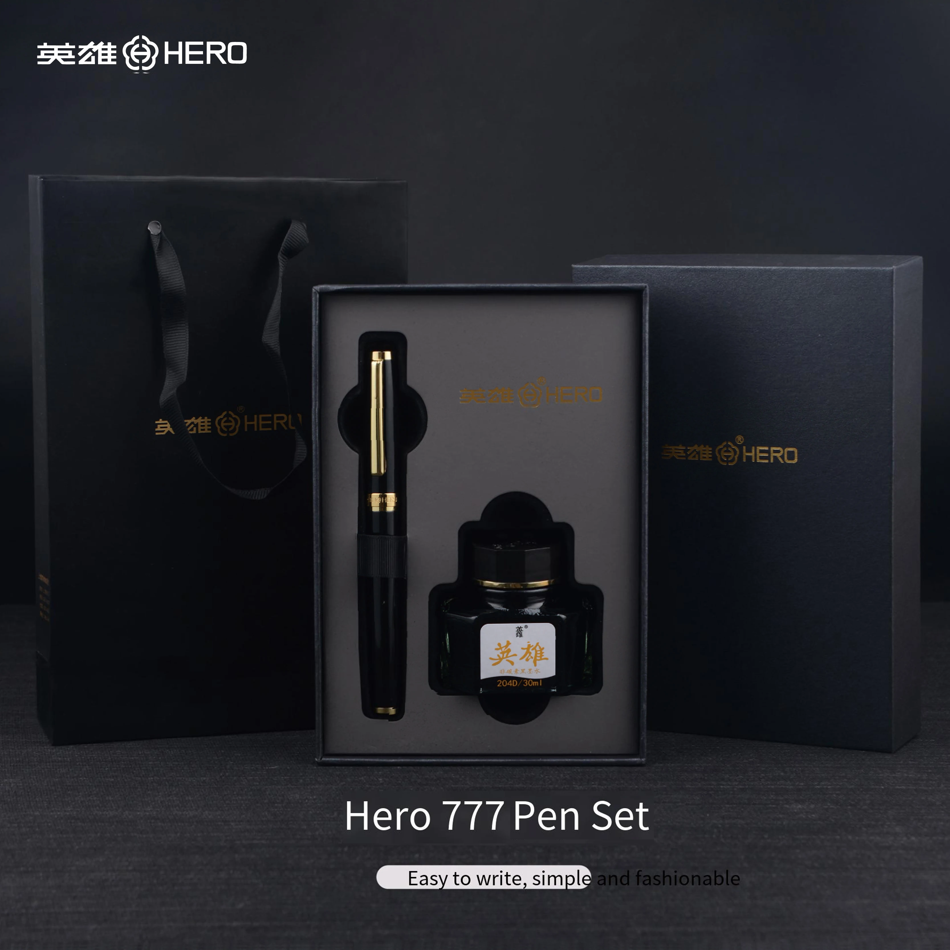 

Hero 777 Fountain Pen Luxury Gift Set – Premium Ink, Classic Elegant Design for Business, Office & Gift