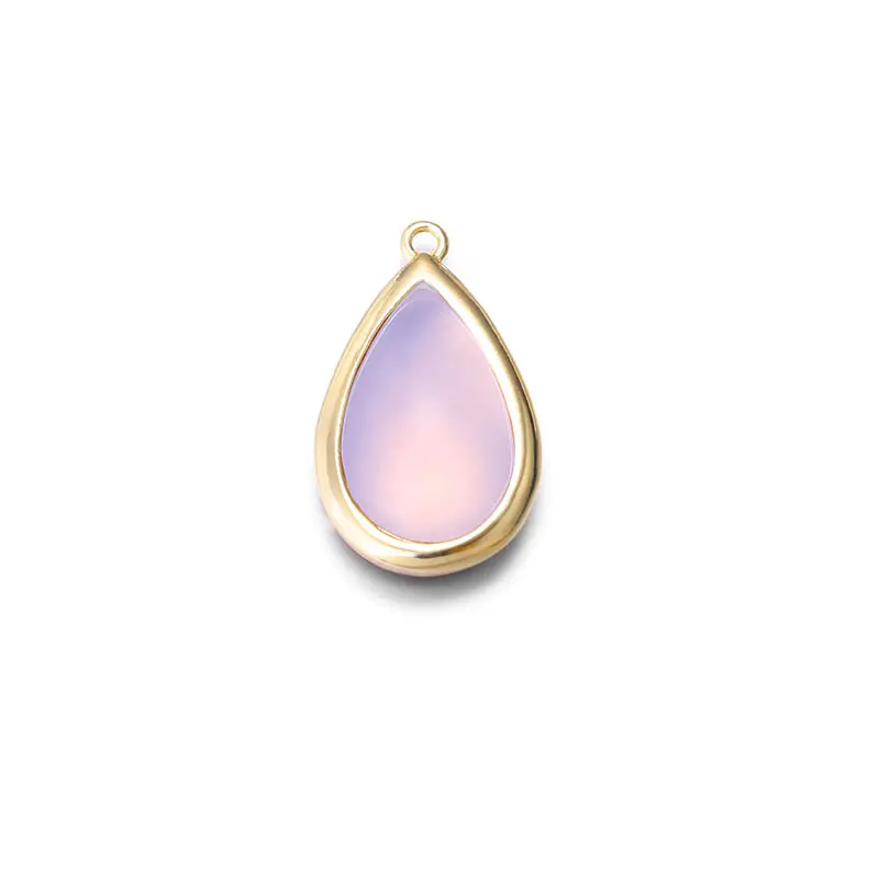 18K Gold Color Tear Drop Shape Colourful Charms Pendants High Quality Necklace Earrings Accessories Rosediy official-website