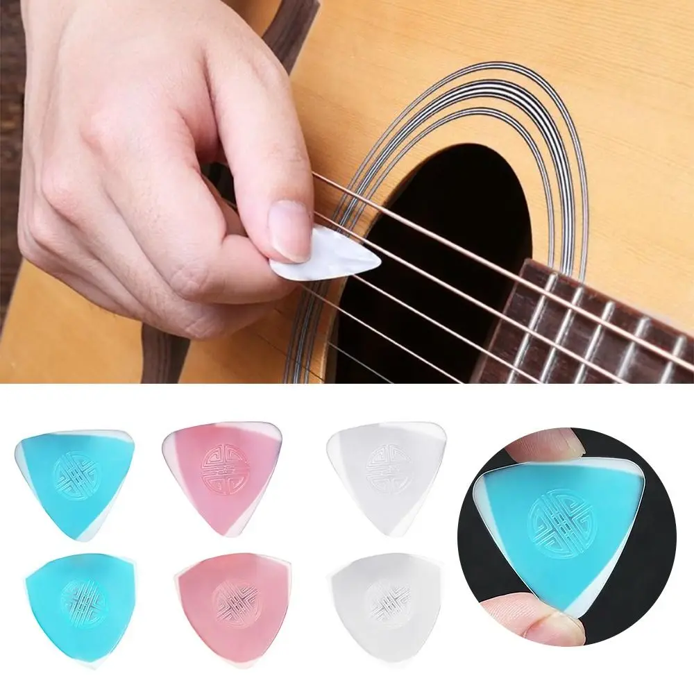 

Non-slip Guitar Pick Universal Soft Hard Ukulele Guitar Fingertip Guards Musical Accessories Triangle Ruan Pick Plectrum