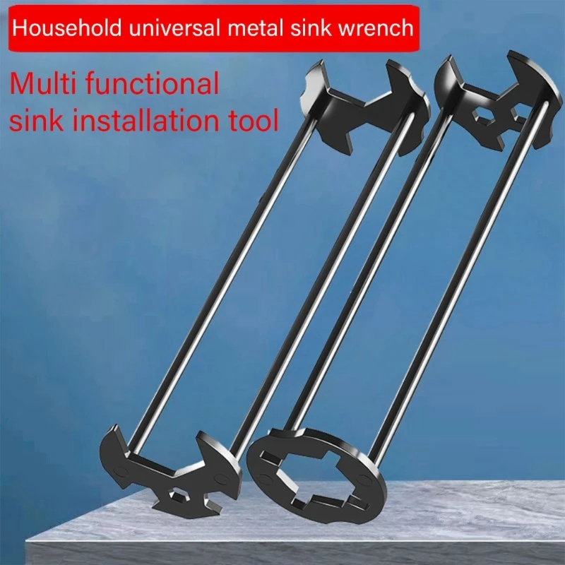 Multifunctional Sink Wrench Basin Faucet Wrench Under Sink Plumbers Wrench