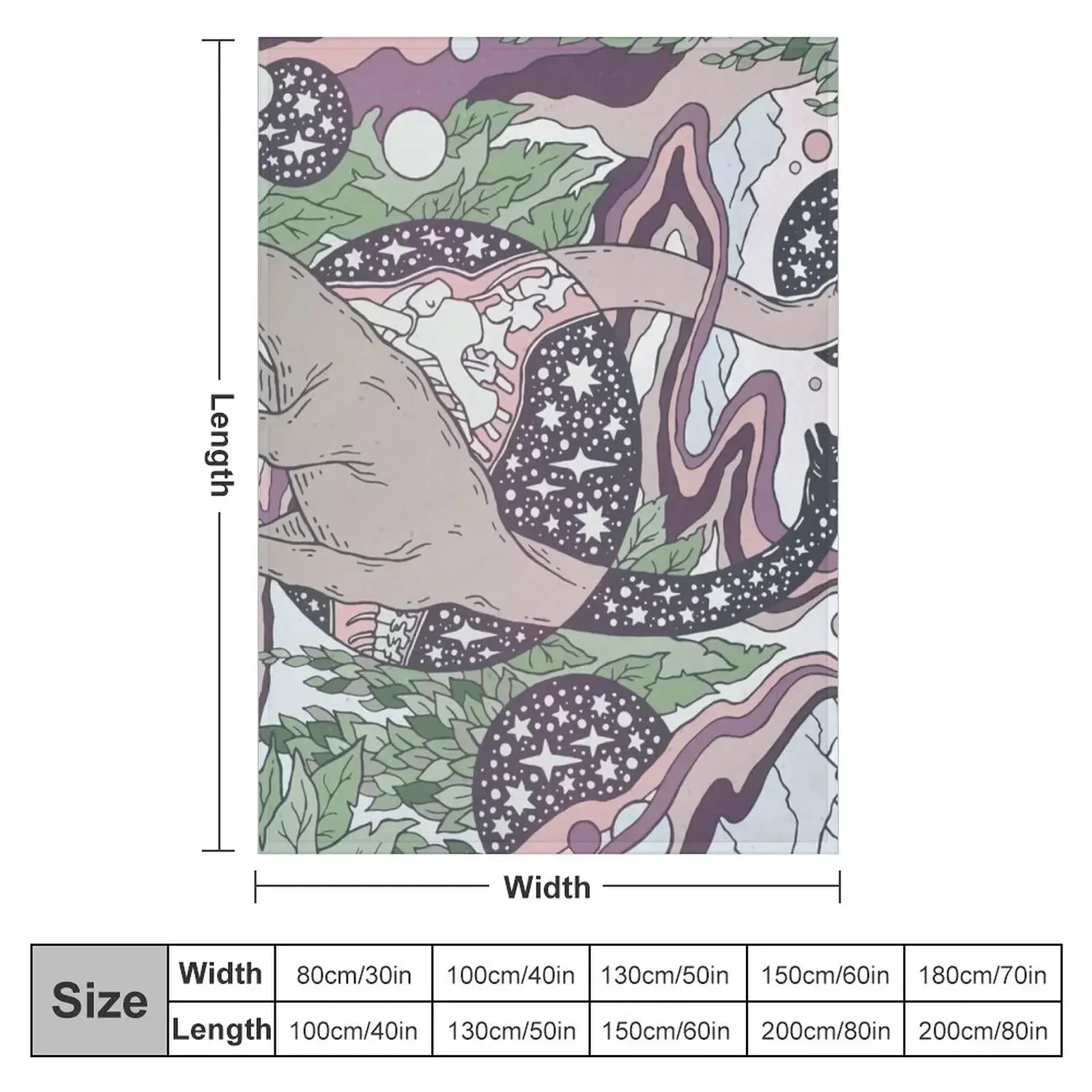 Jurassic Portal | Purple Haze Palette | Dinosaur Science Fiction Art Throw Blanket Picnic Loose Designers Travel Blankets