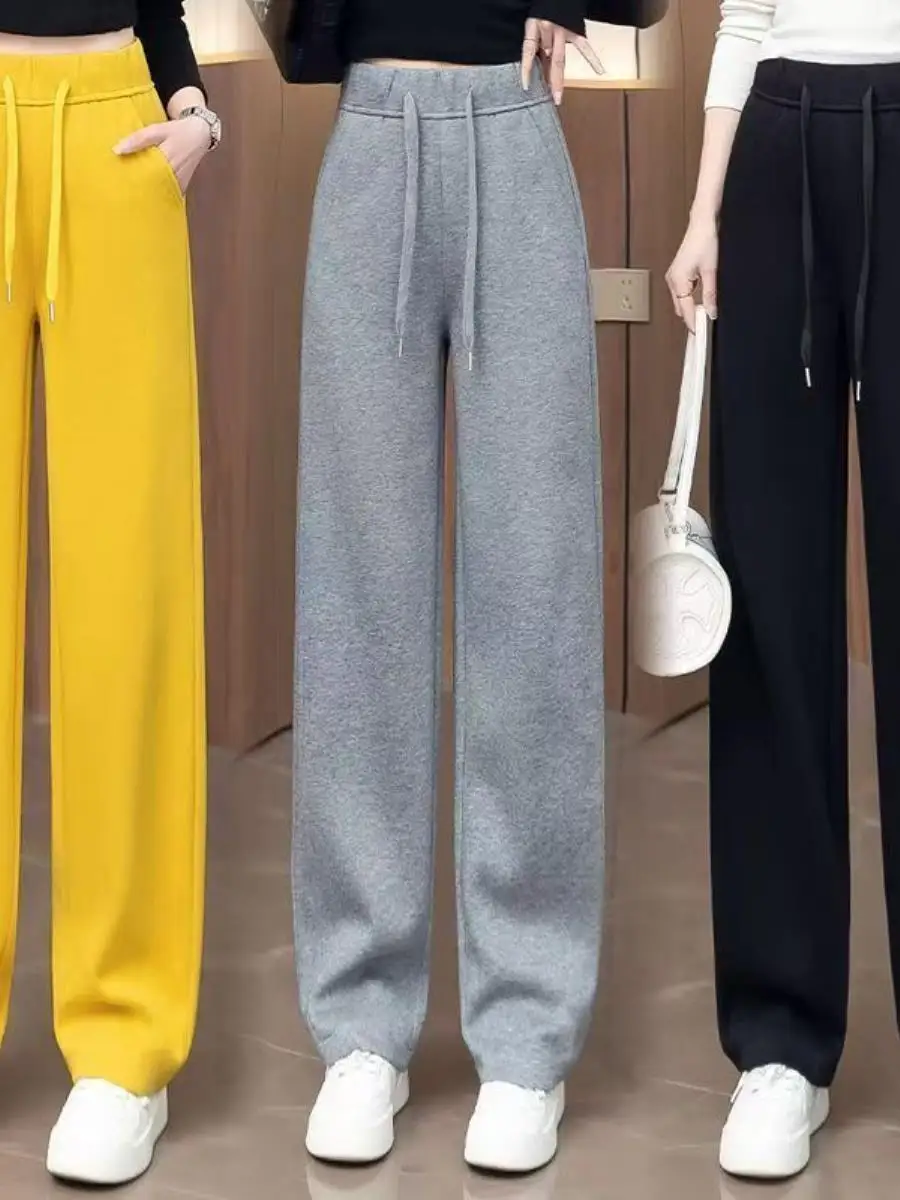calcas-femininas-amarelas-de-cintura-alta-perna-reta-finas-elasticas-soltas-casuais-para-verao-e-primavera-com-bolsos