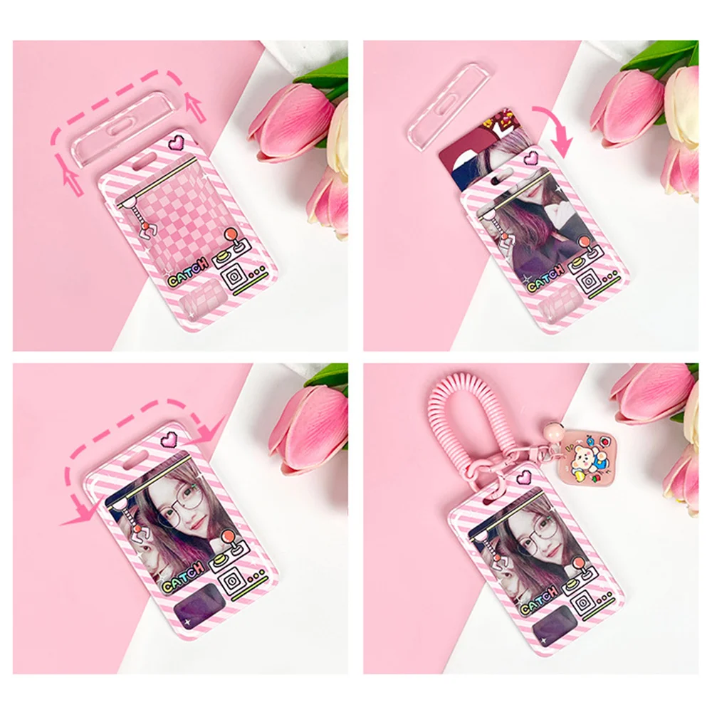 INS Idol Photocard Holder Acrylic Pendant Keychain Photo Card Protective Cover Credit ID Bank Card Protective Case Photo Sleeves image 3