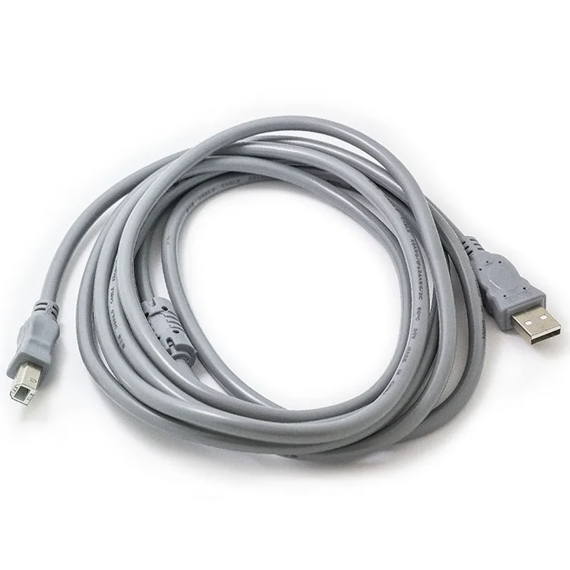 1.5M Gray Oxygen Free Copper USB Printing Cable High Speed 2.0USB Extension Line