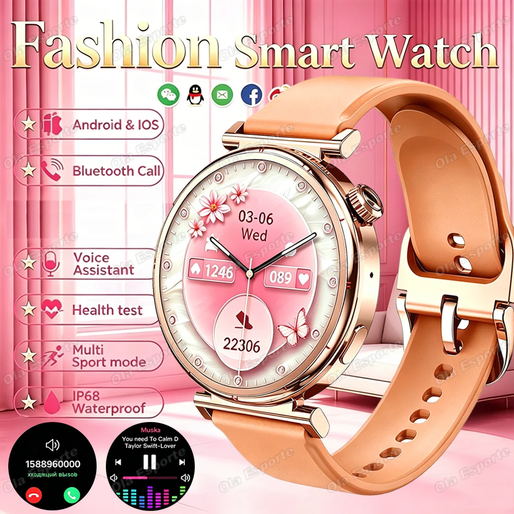 Reloj inteligente para mujer y hombre, con Bluetooth, control de oxígeno en sangre/presión arterial, deportivo, resistente al agua, mejorado, novedad de 2026
