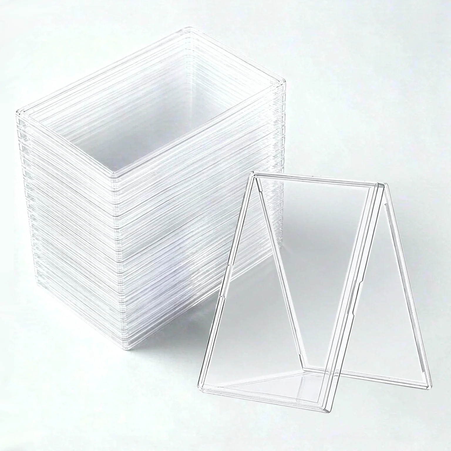 4/7/10Pcs Clear Shell Card Protectors High Transparent Hard Plastic Display Cases for Trading Cards Photo Cards Collectibles TMZ