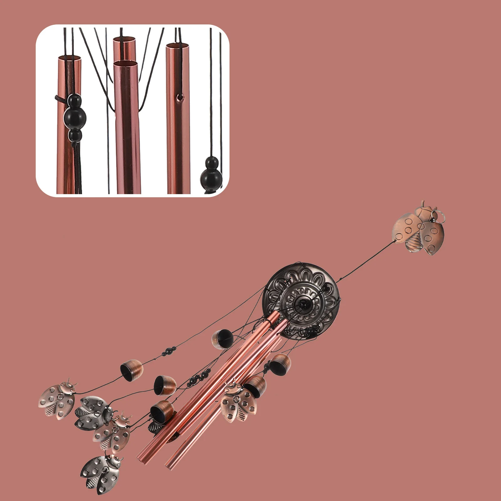 

1Pcs Brass Wind Chime Exquisite Bird Design Hanging Bell Garden Patio Home Decor Crisp Sound Wind Bell Gift Garden Pendant