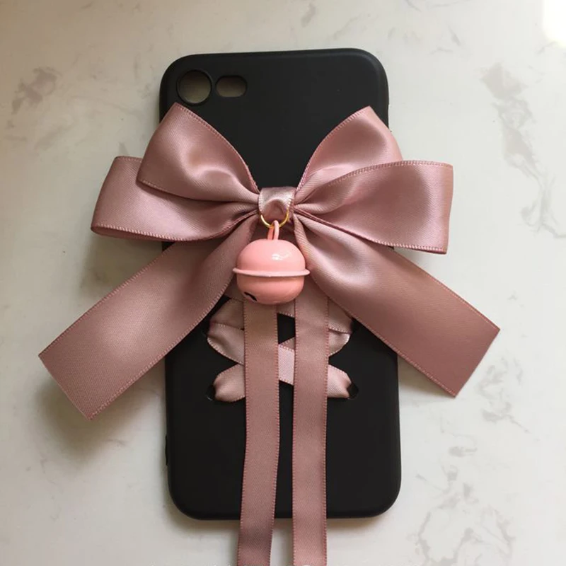 Harajuku Y2K Lolita Case for Apple iPhone 16 15 11 13 12 14 Pro Max Bowknot Sweet Girl Lo Phone Case Ribbon Handmade Soft Cover