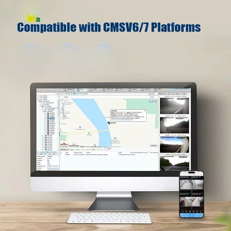 

4 Channel ADAS DSM GPS WIFI 4G AI Dashcam
