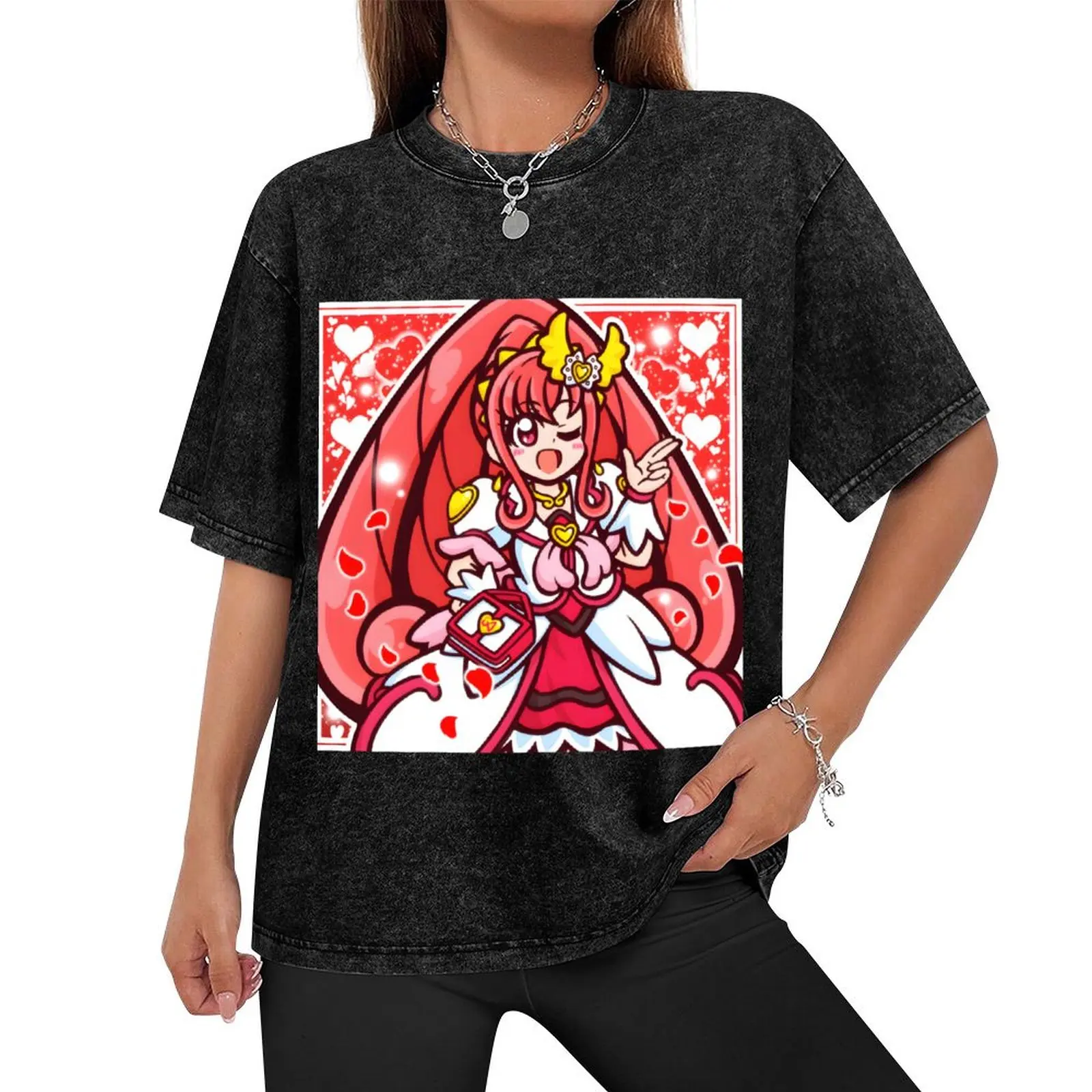 DokiDoki PreCure - All in One T-Shirt anime clothes oversized graphic tee men clothings