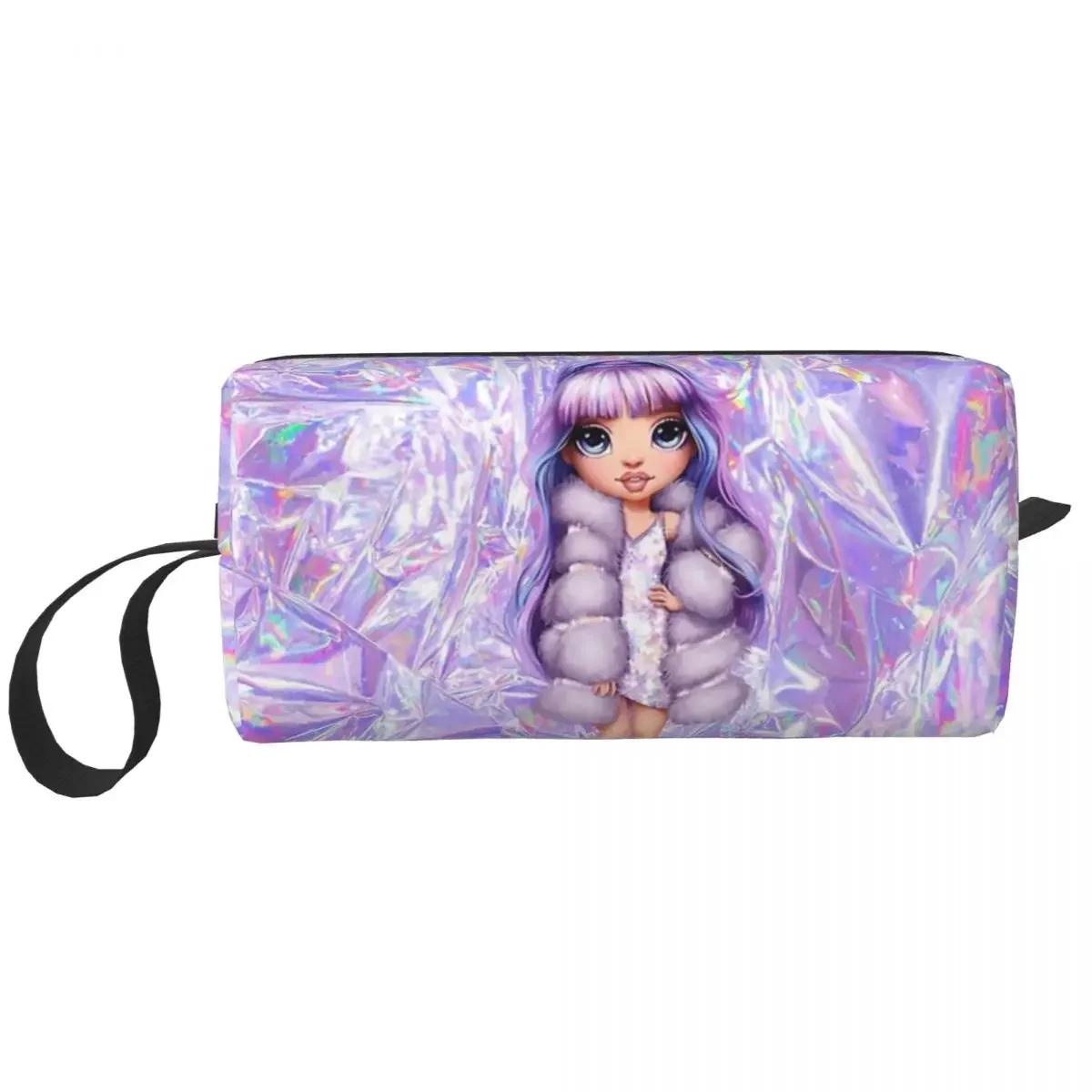 Custom Rainbow High Violet Willow With  Aluminum Toiletry Bag Makeup Cosmetic Organizer Women Beauty Storage Dopp Kit Case