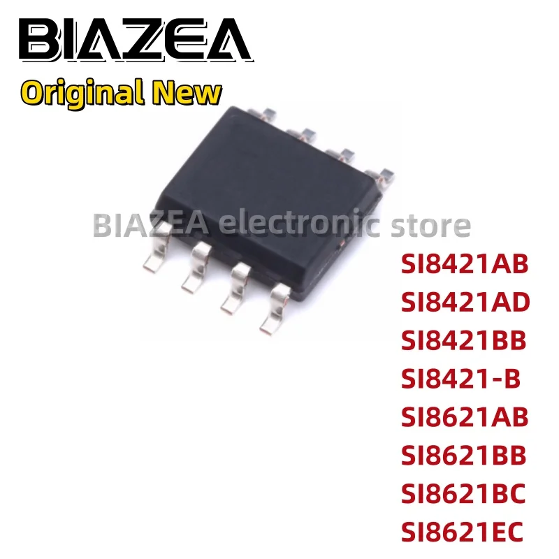 Chipset SI8421AB, SI8421AD, SI8421BB, SI8421-B, SI8621AB, SI8621BB, SI8621BC, SI8621EC, SOP8, 1 unidad