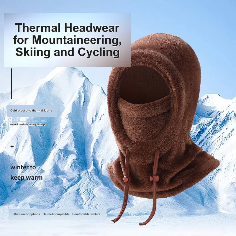 Winter Fleece Integrated Protective Cap Hearing Protection Ear Cover Windproof Thick Warm Outdoor Cycling Autumn Winter Daily