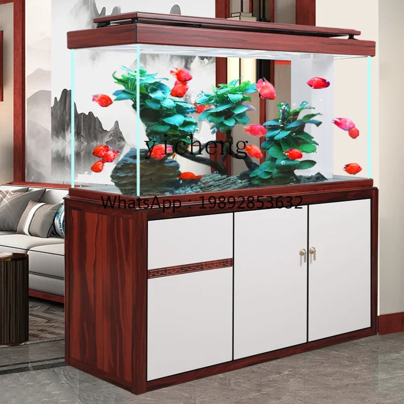 

D24- floor-to-ceiling living room large household bottom filter entrance screen partition aquarium free of water change
