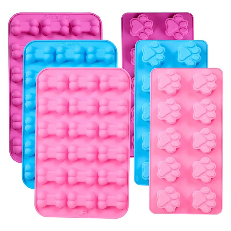 

Silicone Molds and Bone Molds (6 PCS) for Baking, Chocolate, Candy, Jelly, ,Ice Cube-Molds