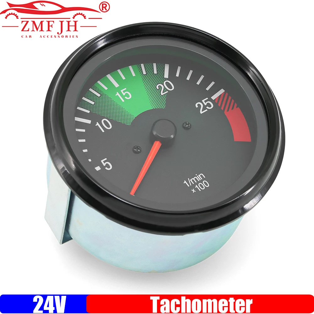 ZMFJH 24V 100MM Tachometer 0-3000RPM 0-2500RPM For Mercedes Car Heavy Truck Instrument Cluster Tacho Gauge RPM Meter 0015428716