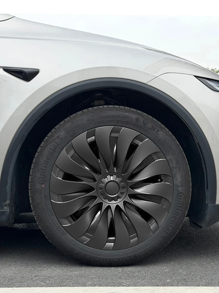 4 Stück 18" Storm Style Radkappen für Tesla Model Y Juniper Standard 2026 Radkappe Vollrandabdeckung Ersatz-Radabdeckung Zubehör