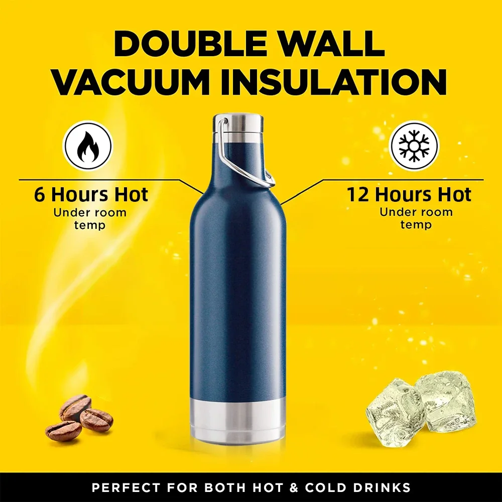 Vacuum Insulated Water Bottle Thermo Cup Stainless Steel Double Walled Cola Shape Thermos Coffee Thermal Mug Keep Cold Drinkware