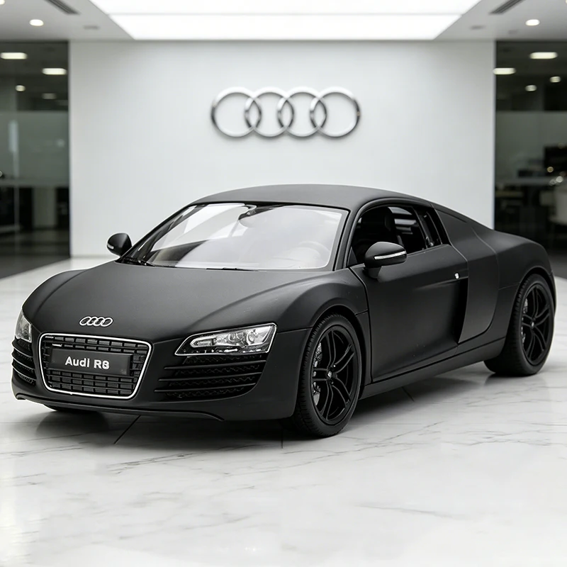 WELLY 1:24 AUDI R8 Carro de Liga Metálica, Miniatura de Carro para Coleção