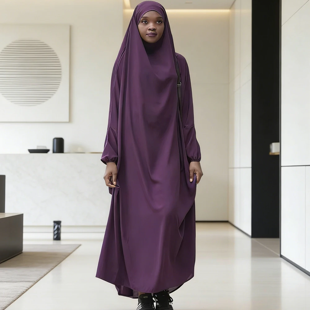 

Исламская одежда: Абайя с капюшоном для молитвы, мусульманское платье, кафтан, роба, для женщин, Дубай, Турция, Саудовская Аравия, на Рамадан