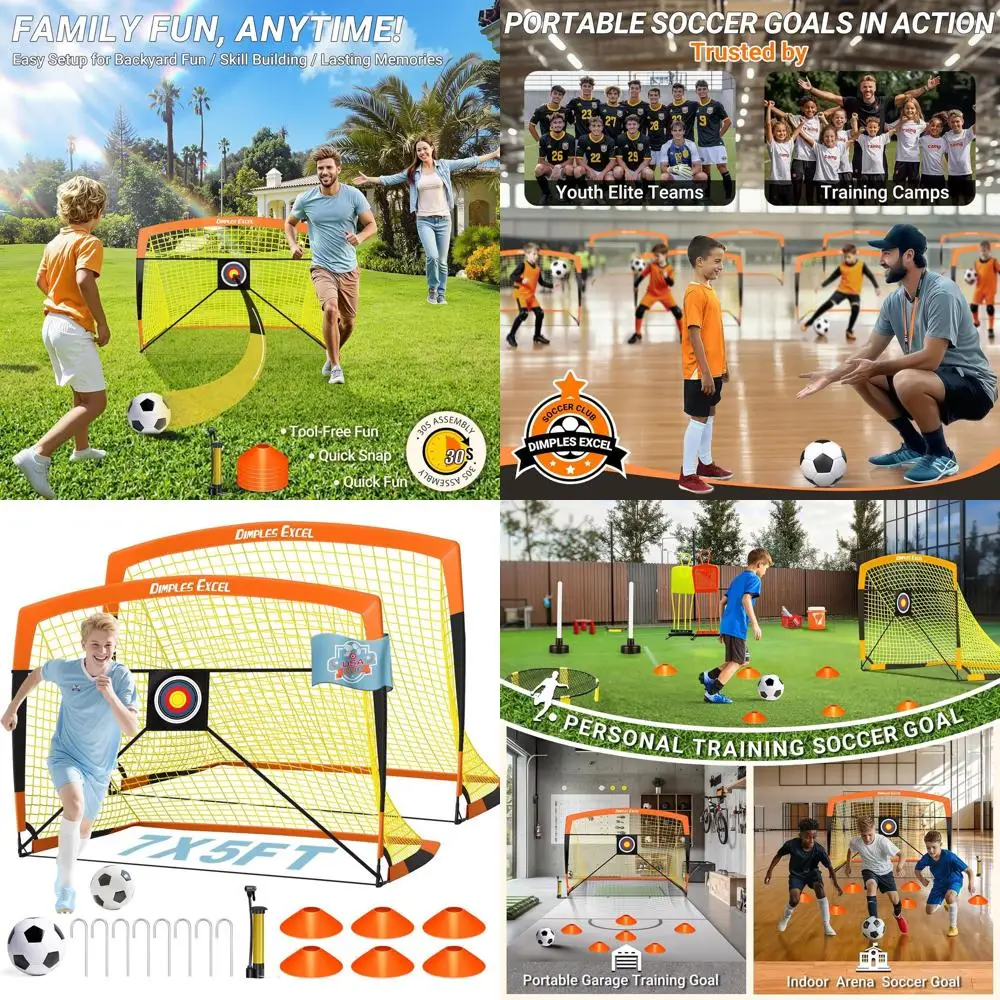 

Youth Soccer Goals for Backyard Play: 7x5, 5x3.6, 4x3, 3x2.2 Sizes Available