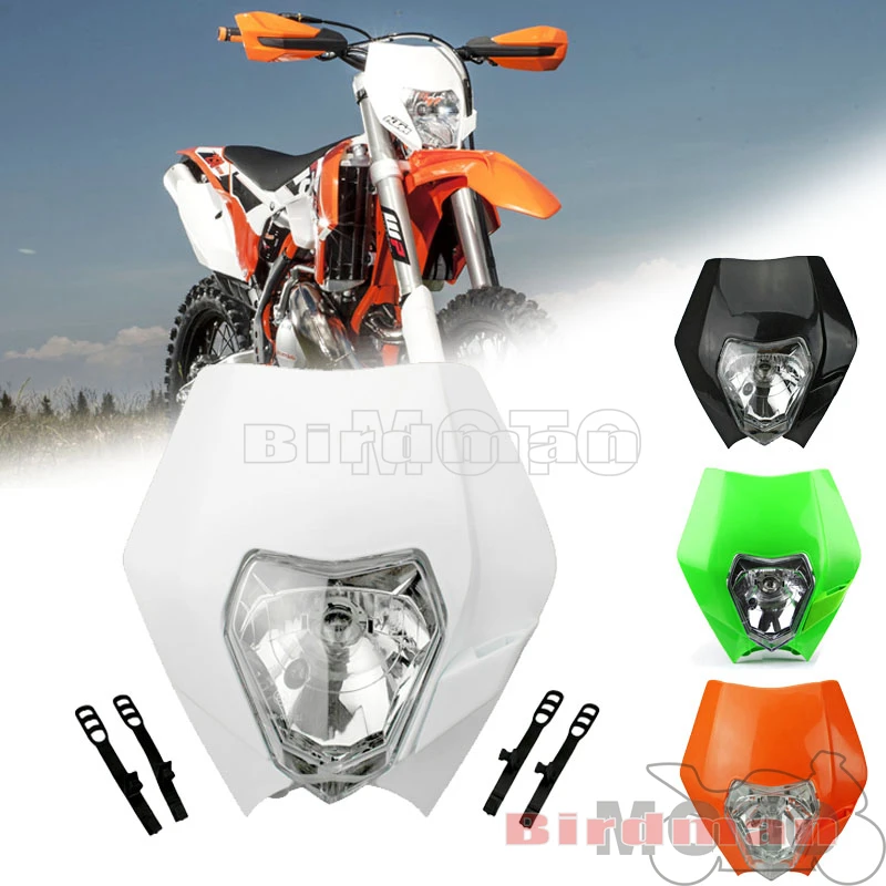 Motocross Headlight Fairing Enduro Dual Sport Headlight Front Lamp Light Mask For KTM SX XC EXC XCW 65 85 125 350 400 530 250