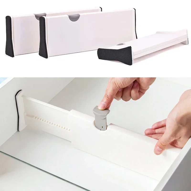 4 Pack Drawer Dividers Organizer Adjustable Storage Retractable Drawer Partition Holder Household Clapboard Kitchen Organizer